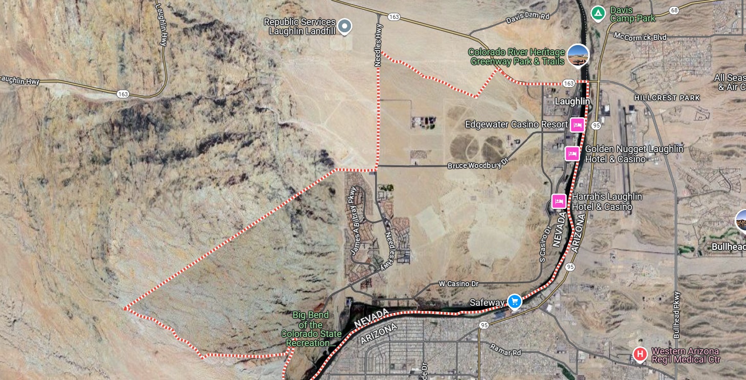 Map of Laughlin Service Area