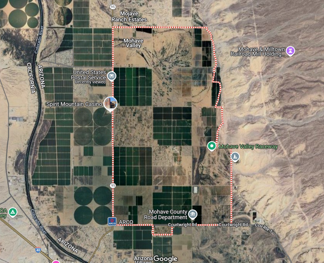 Map of Mohave Valley Service Area