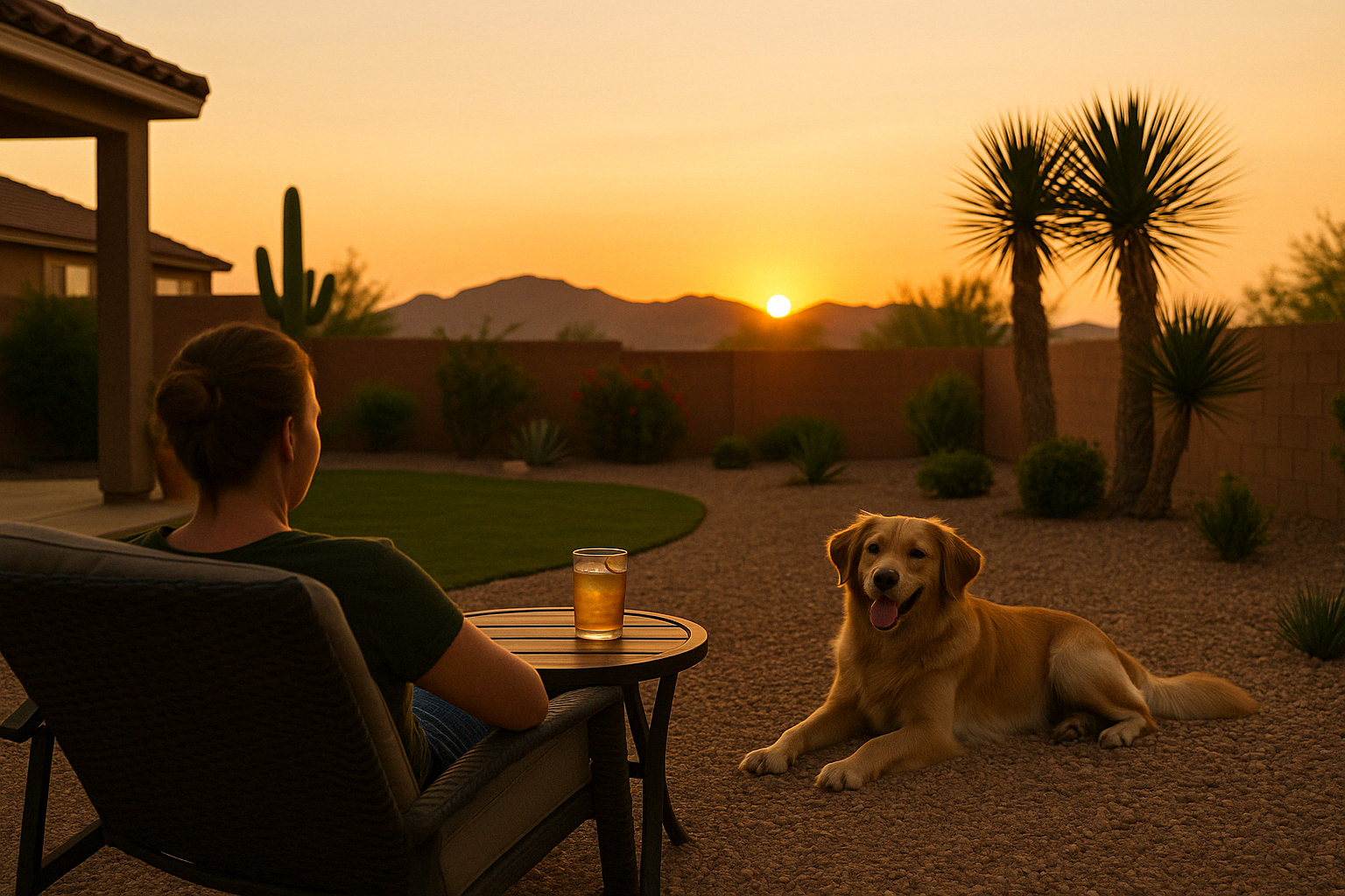 relaxing outdoors